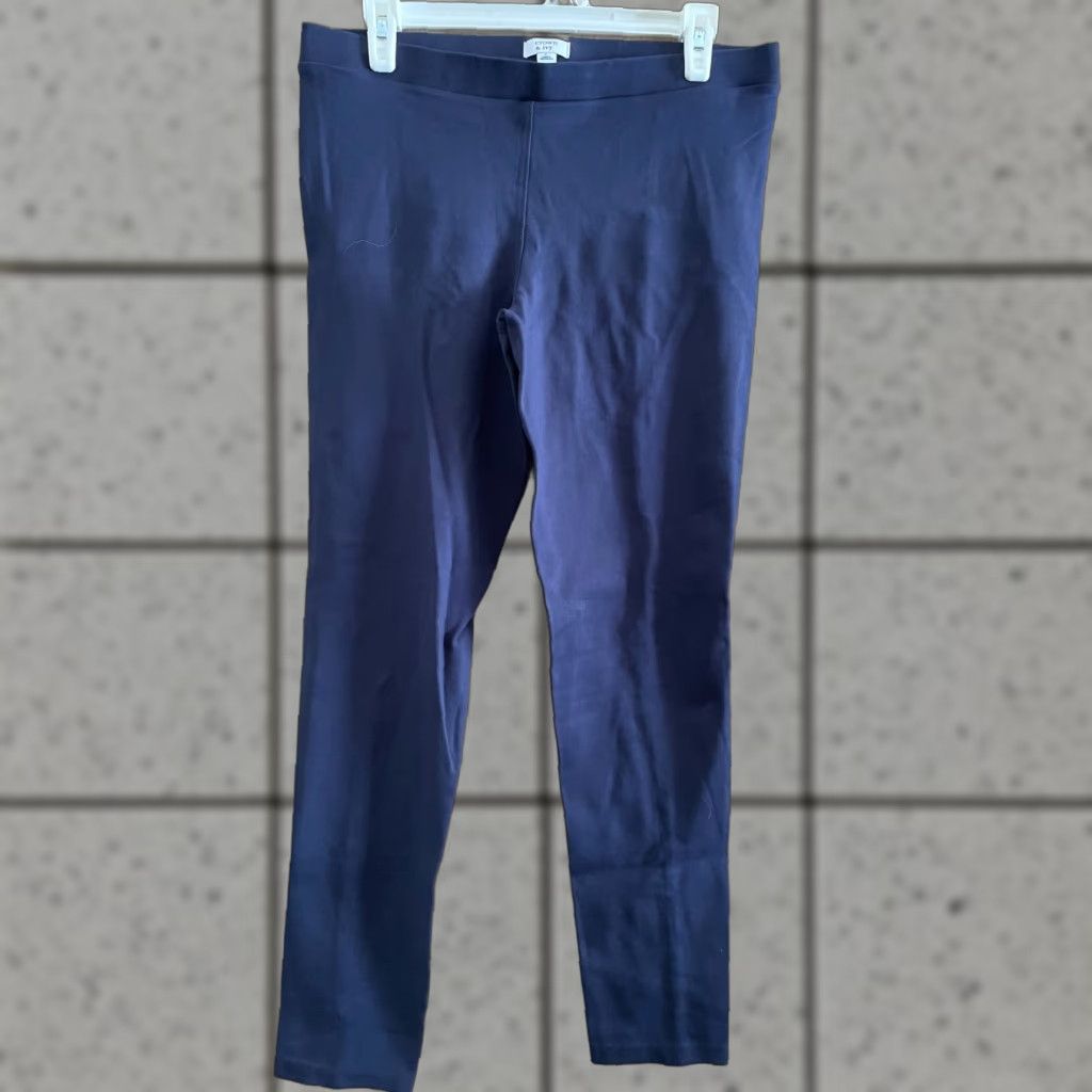 Vintage Crown & Ivy Women Blue Casual Pants L Blue Size 36" / US 14 / IT 50 - 1 Thumbnail