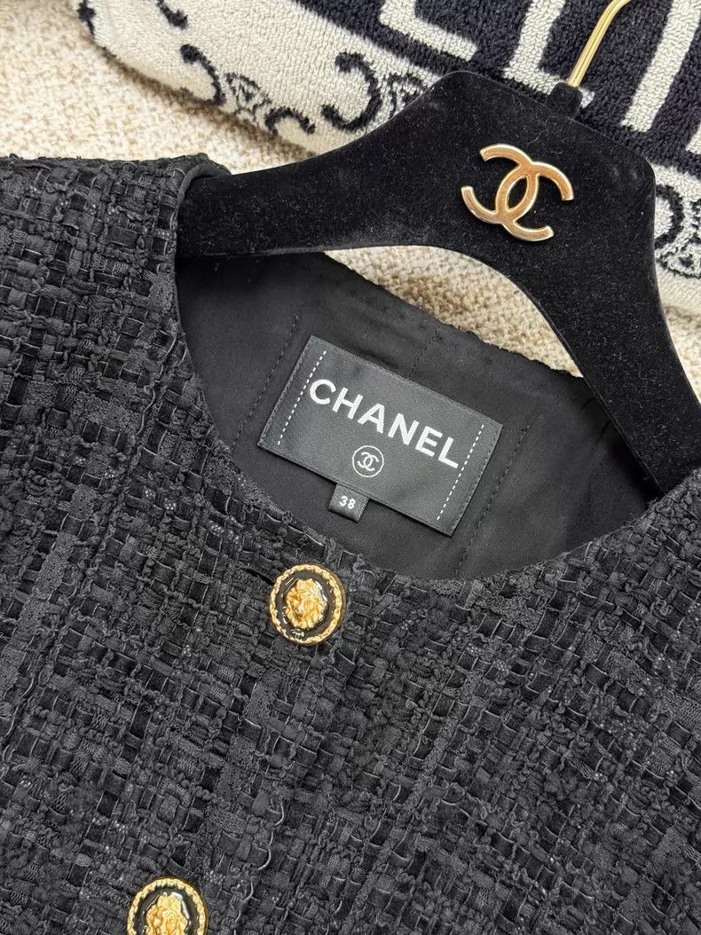 Chanel Chanel Leather chain four-pocket woven long-sleeved jacket Size XS / US 0-2 / IT 36-38 - 5 Thumbnail
