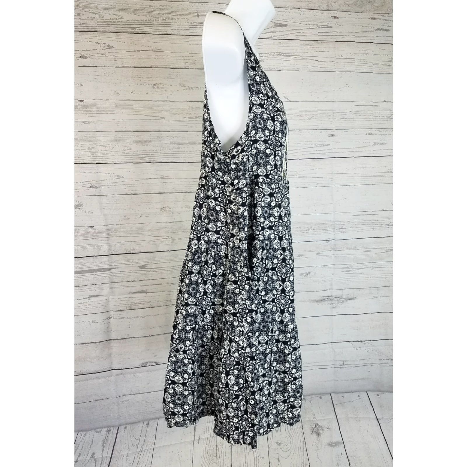 Vintage JODIFL Dress Sleeveless Women's Small Blue Floral Crochet Rayon Dress Size S / US 4 / IT 40 - 3 Thumbnail