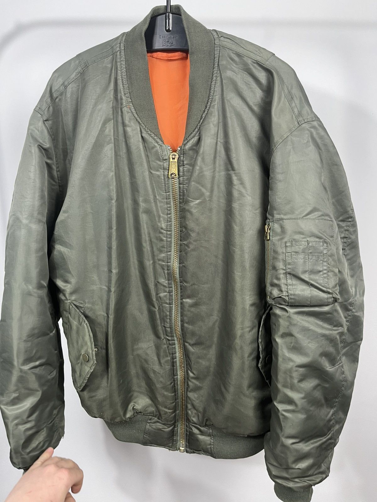 Other Vintage USA Aviator Bomber Jacket Olive Military Flight Size US L / EU 52-54 / 3 - 8 Thumbnail