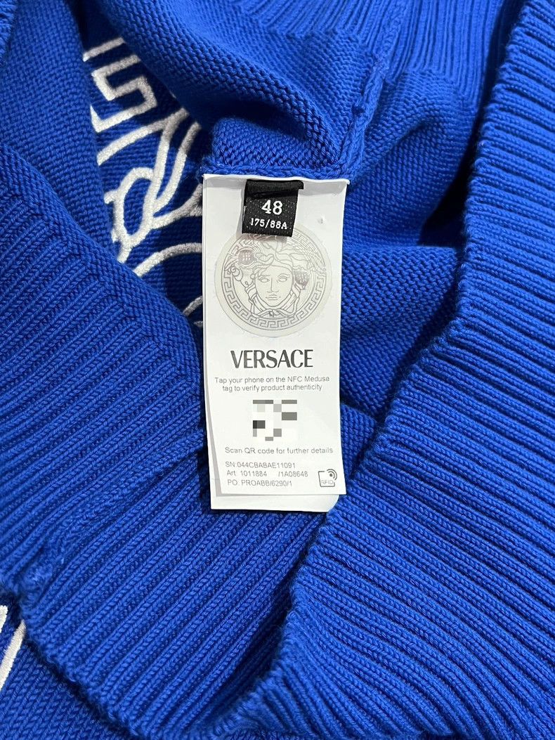 Versace Versace Medusa back pattern embroidered cotton sweater Size US M / EU 48-50 / 2 - 7 Thumbnail