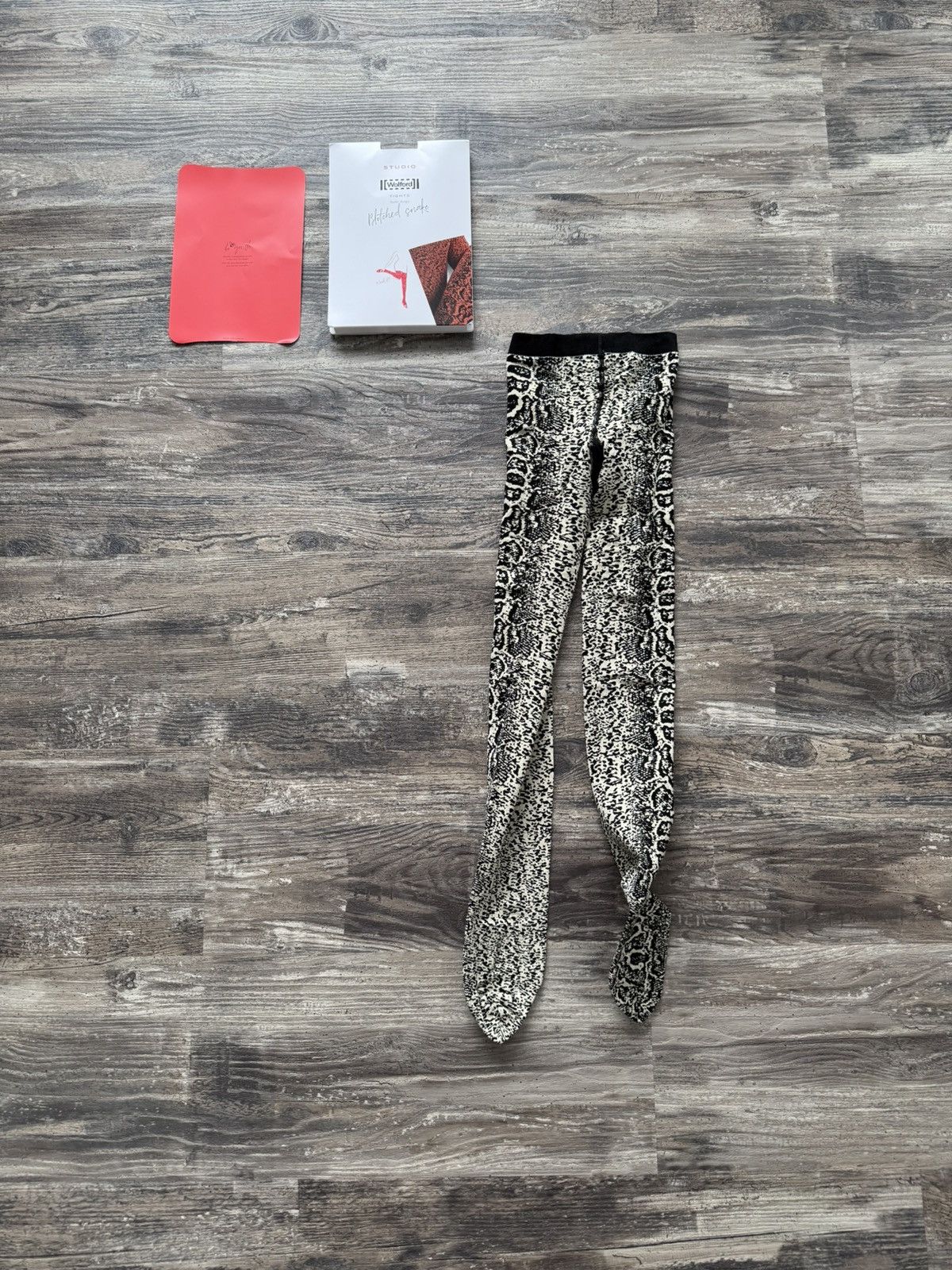 Wolford NWT - Wolford Knit Botched Snakeskin Tights Size 24" / US 00 / IT 34 - 2 Thumbnail