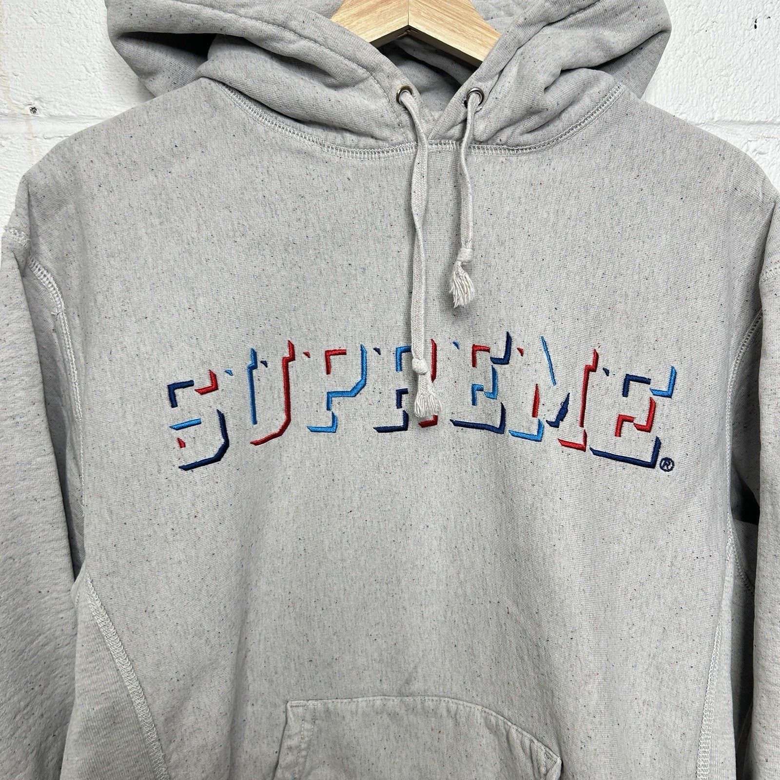 Supreme Supreme Drop Shadow Hooded Sweatshirt “Heather Gray” FW20 Size US M / EU 48-50 / 2 - 3 Thumbnail