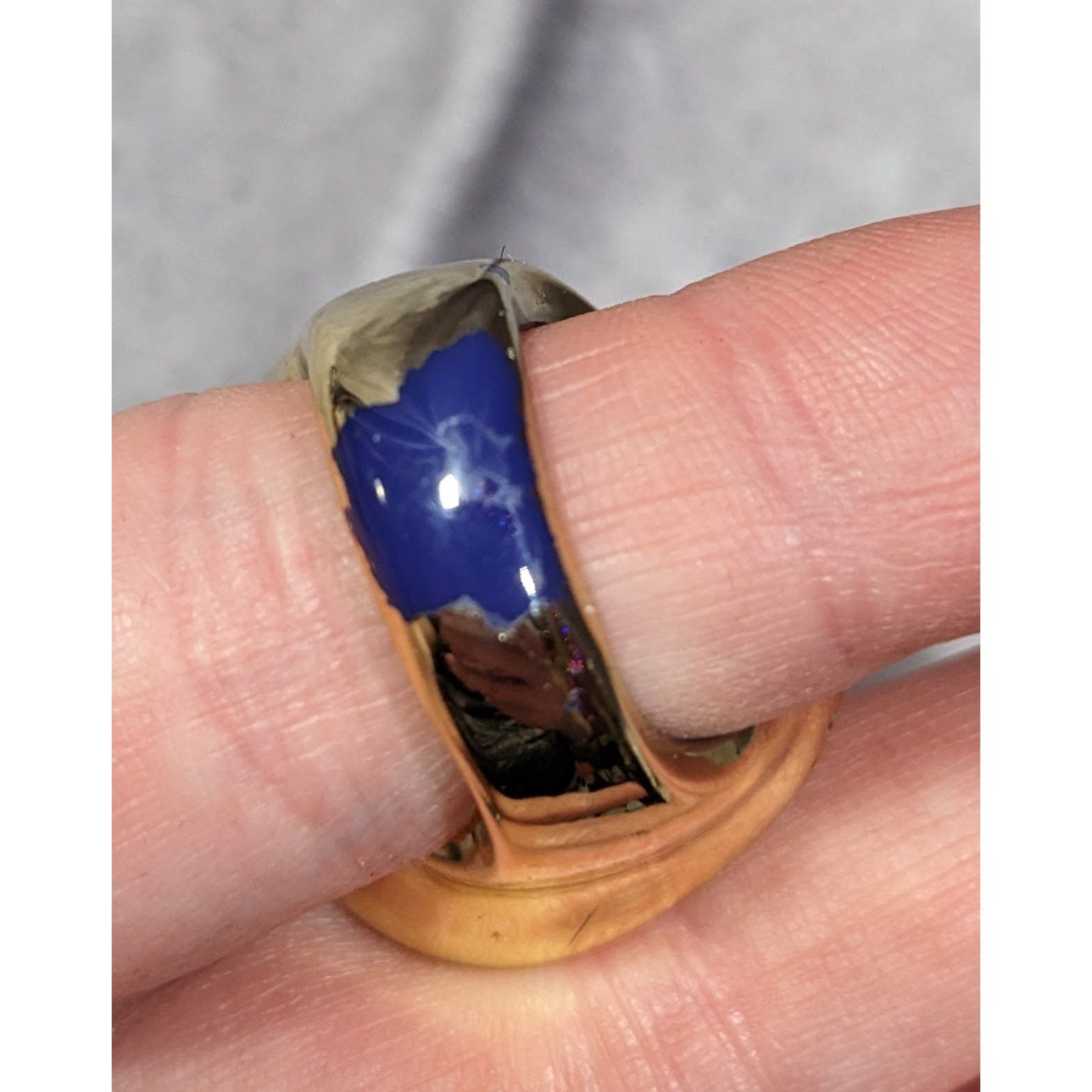 Other Chunky Plastic Metallic Gone Tone Fashion Ring Size 6 1/2 Size ONE SIZE - 14 Thumbnail