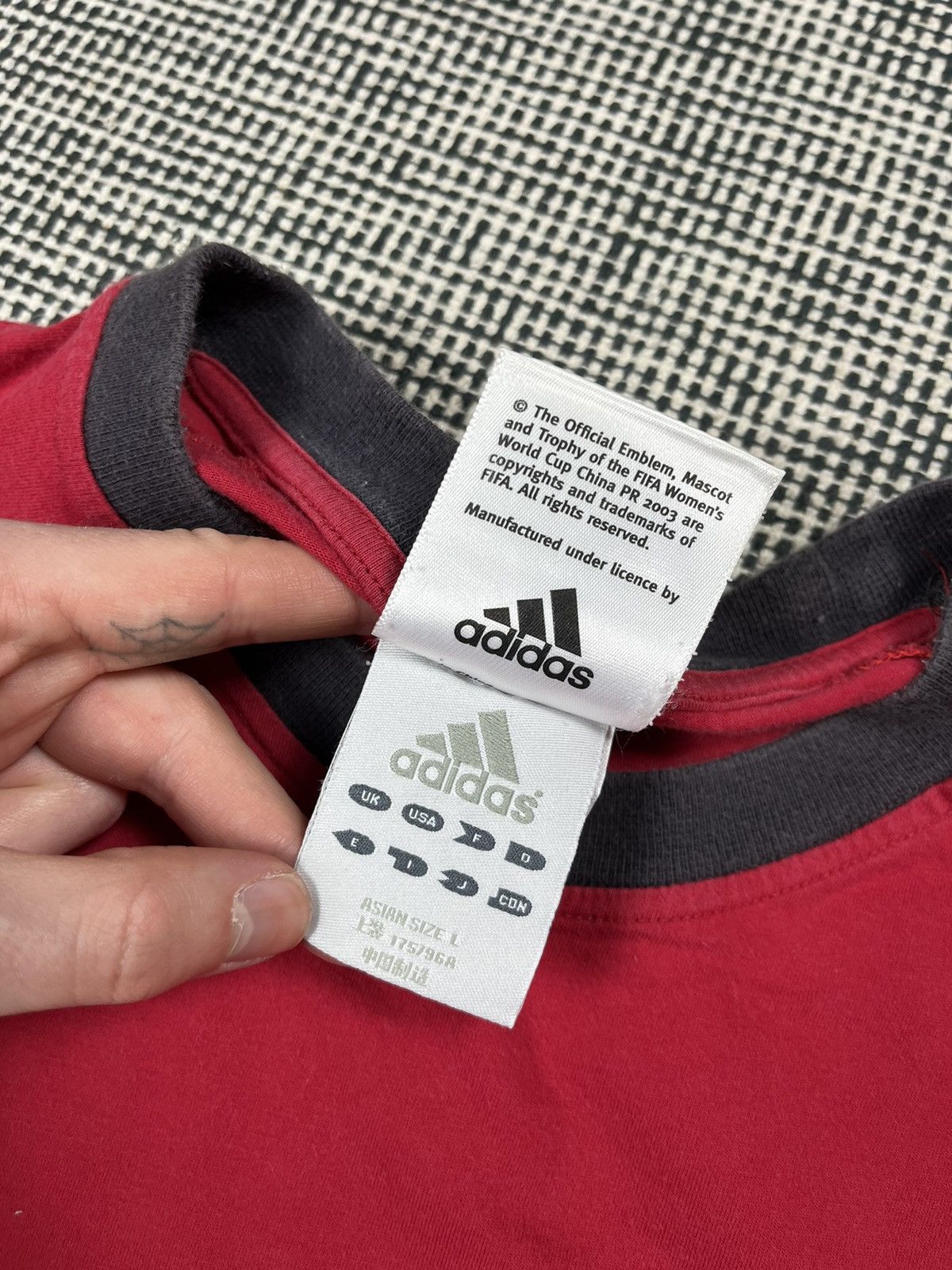 Adidas × Vintage 2002 adidas fifa World Cup China vintage t-shirt soccer Size US L / EU 52-54 / 3 - 5 Thumbnail