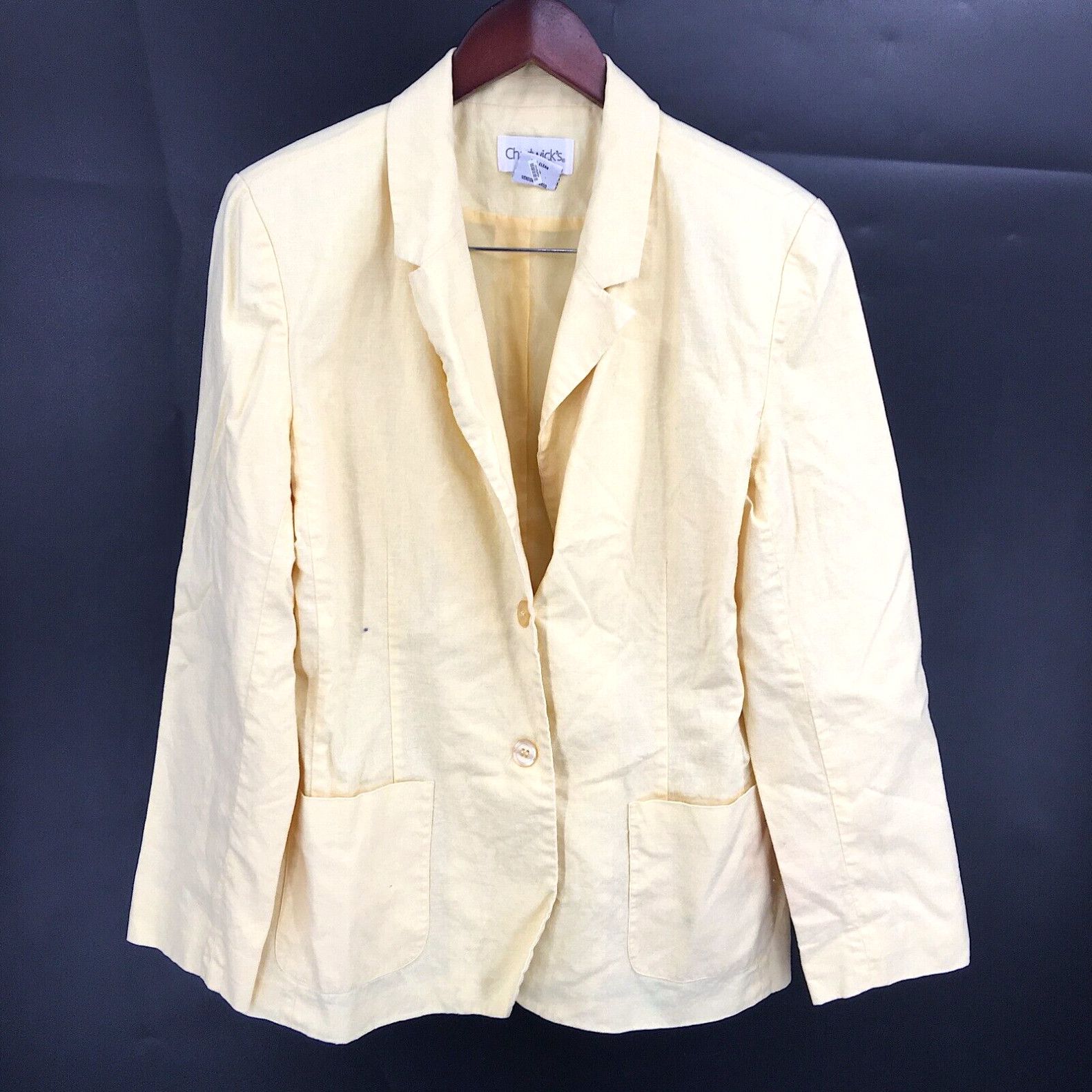 Blend vintage 90s y2k Chadwick's blazer linen blend jacket butter ...