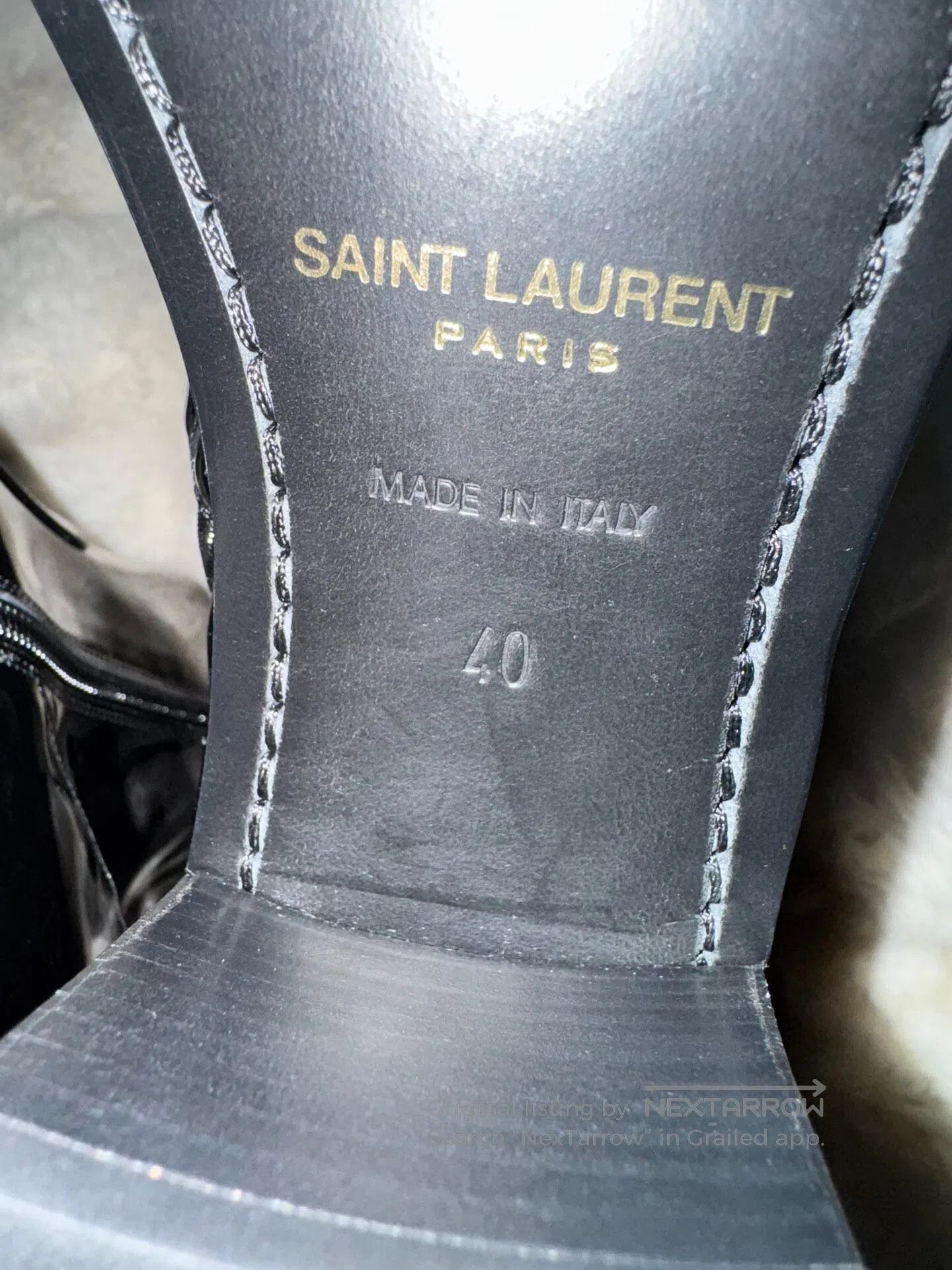 Saint Laurent Paris Saint Laurent Paris Black and Gold Men's Boots| Size US 7 / EU 40 - 8 Thumbnail