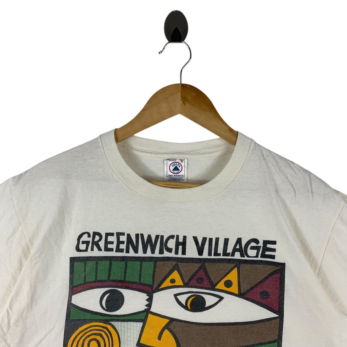 Delta Vintage Greenwich Village New York City Art design 1994 Tees Size US M / EU 48-50 / 2 - 2 Thumbnail