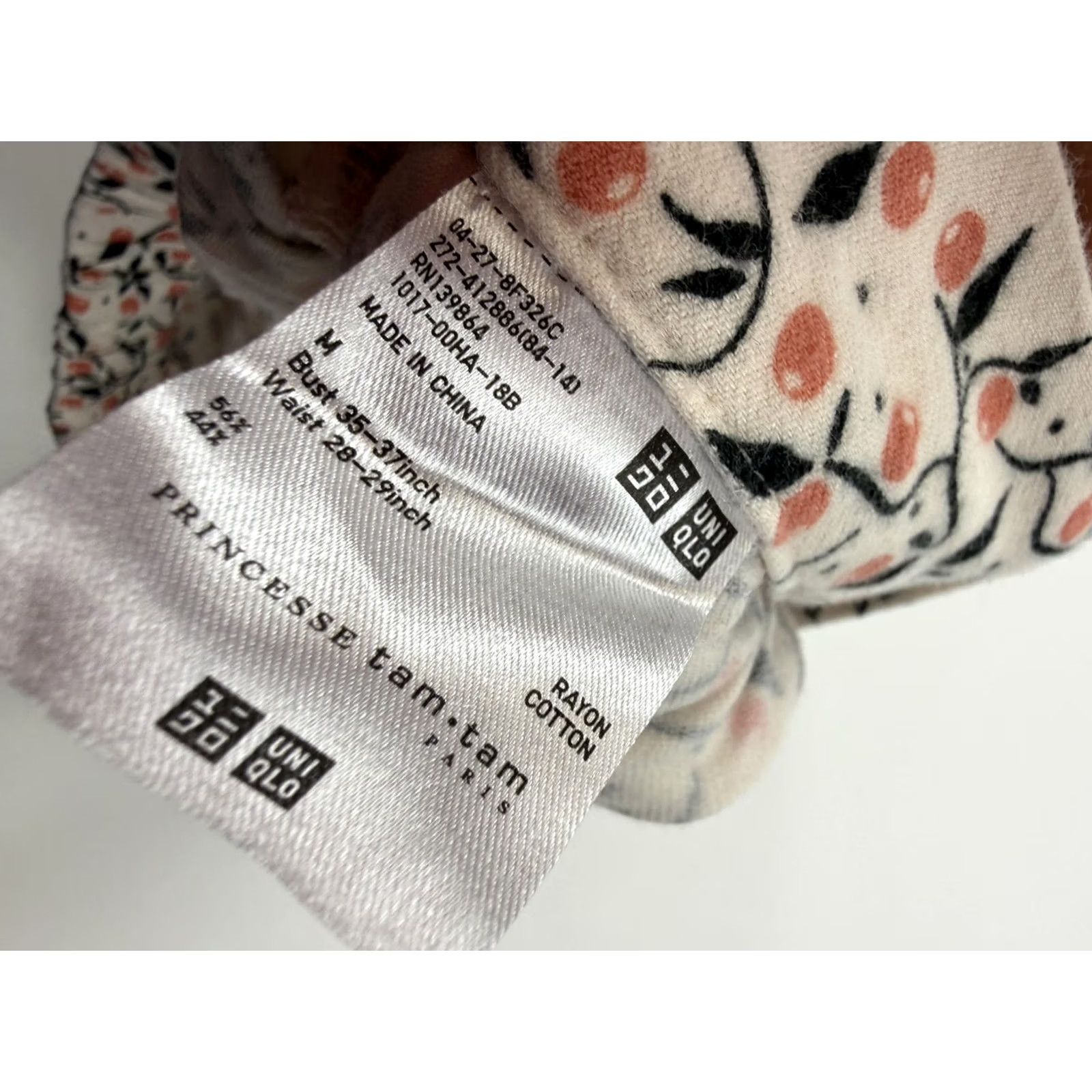 Uniqlo Uniqlo Pajama Pants Womens Medium White Cherry Floral Flannel Lounge Sleepwear Size 32" / US 10 / IT 46 - 4 Thumbnail