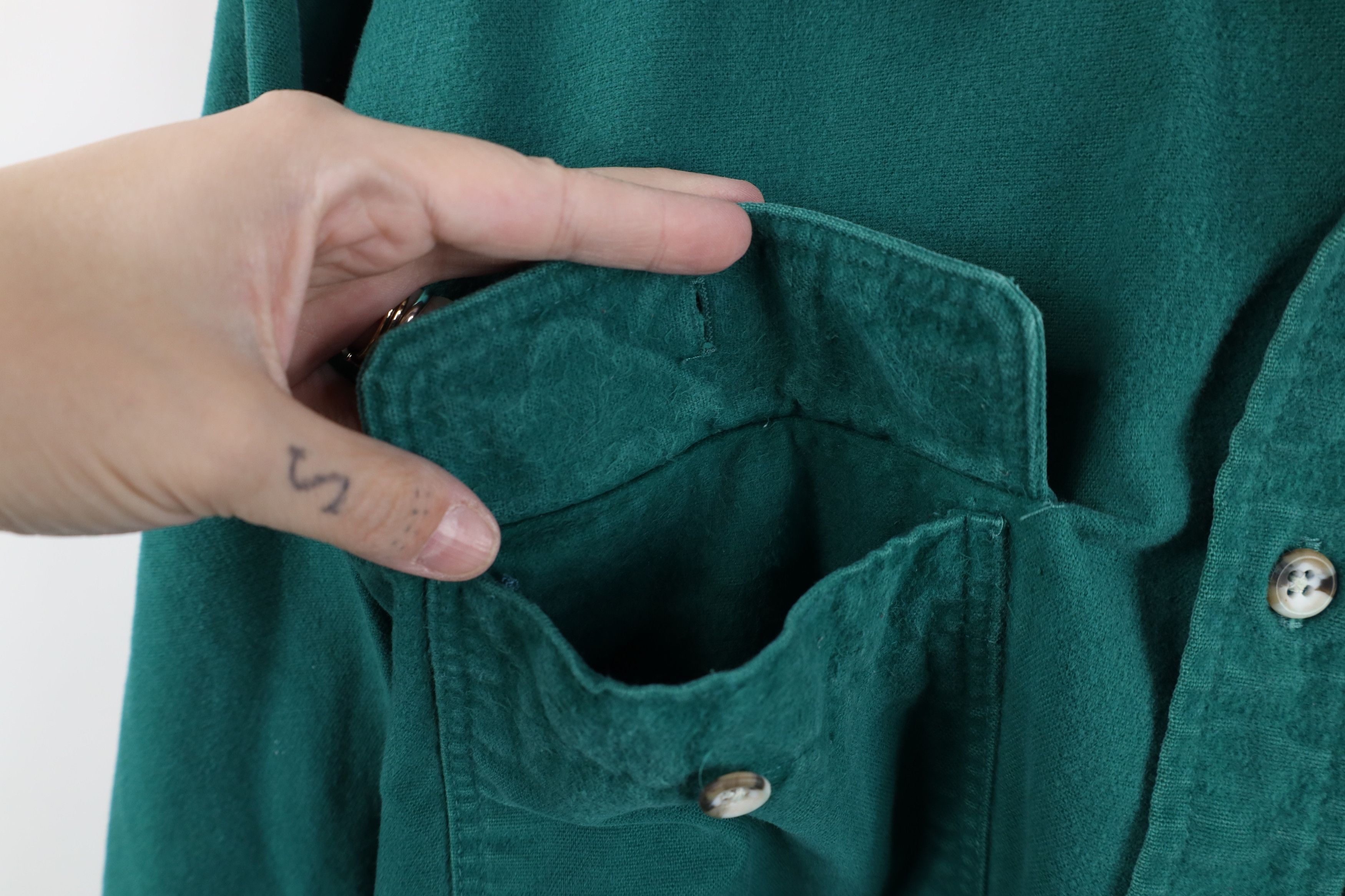 Vintage Vintage 70s Streetwear Chamois Collared Button Shirt USA Size US L / EU 52-54 / 3 - 6 Thumbnail
