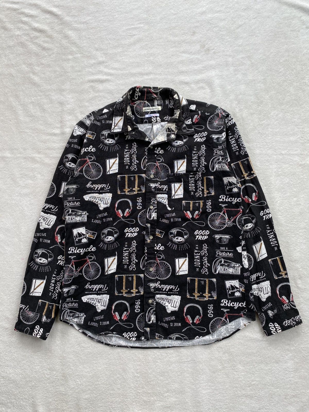Japanese Brand Ciao Indenture Pattern Shirt Size US L / EU 52-54 / 3 - 1 Thumbnail