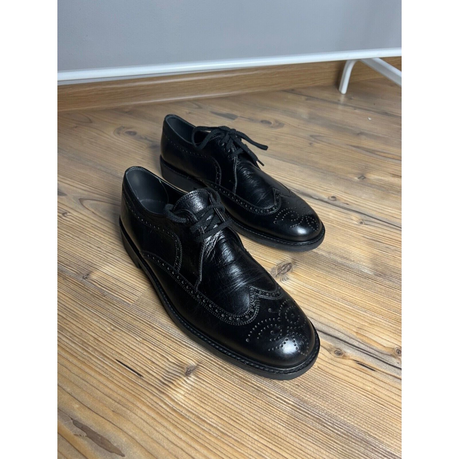 Bally MINT! Bally Anker Black Men`s Leather Derby Brogues Shoes Si Size US 11 / EU 44 - 2 Thumbnail