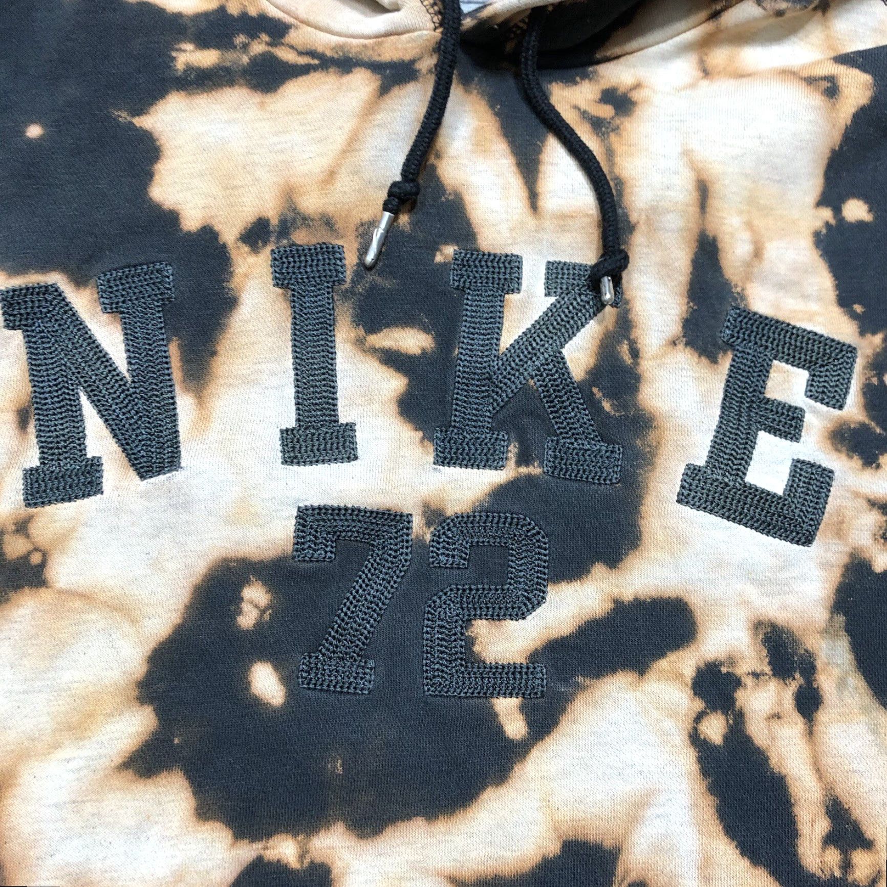 Nike Nike Hoodie Mens L Black Tie Dye Acid Wash Logo Sleeves 90s Streetwear Shirt? Size US L / EU 52-54 / 3 - 4 Thumbnail
