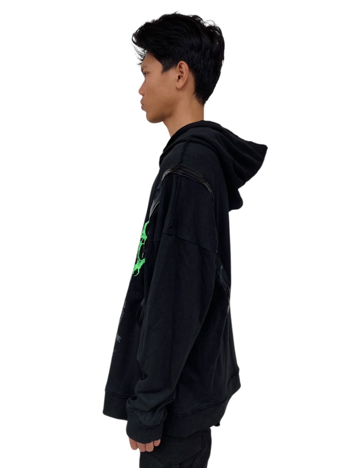 20471120 2000s Yoikadakada - PVC Metal Hoodie Size US M / EU 48-50 / 2 - 2 Thumbnail
