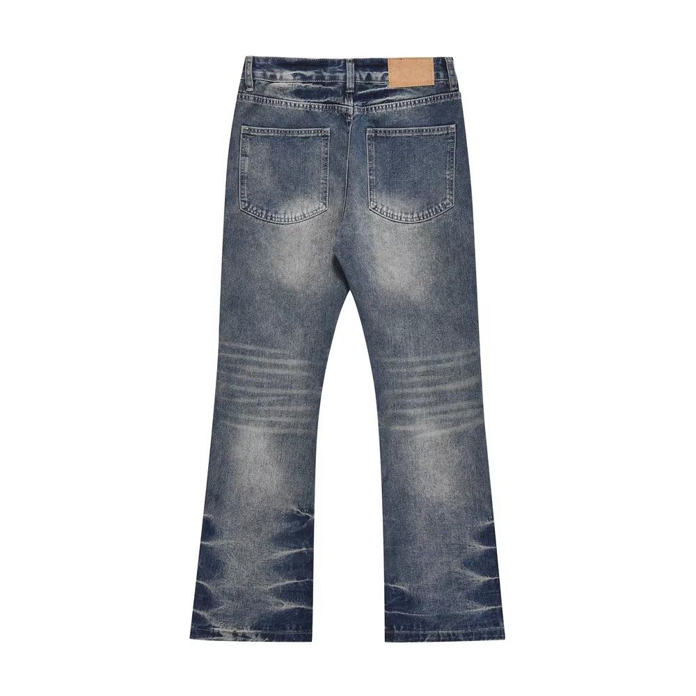 Japanese Brand × Jean American retro tie-dye washed wide-leg bootcut jeans Size US 32 / EU 48 - 2 Thumbnail