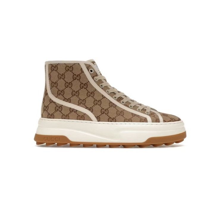 Gucci Gucci Interlocking G Beige High Sneakers Men’s UK 10/US 11 7 Size US 11 / EU 44 - 1 Thumbnail