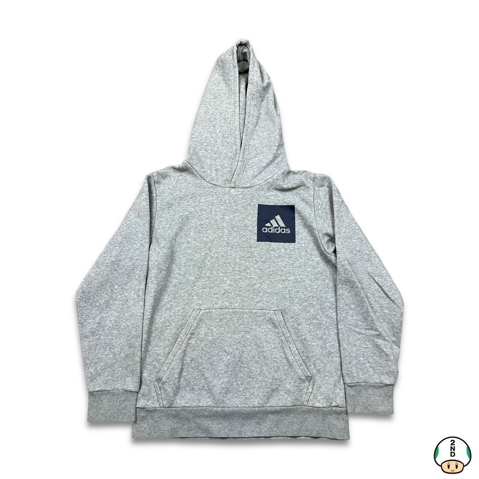 Adidas × Vintage Adidas Hoodie Medium Spell Out Pullover Hooded Sweatshirt Size US M / EU 48-50 / 2 - 1 Thumbnail