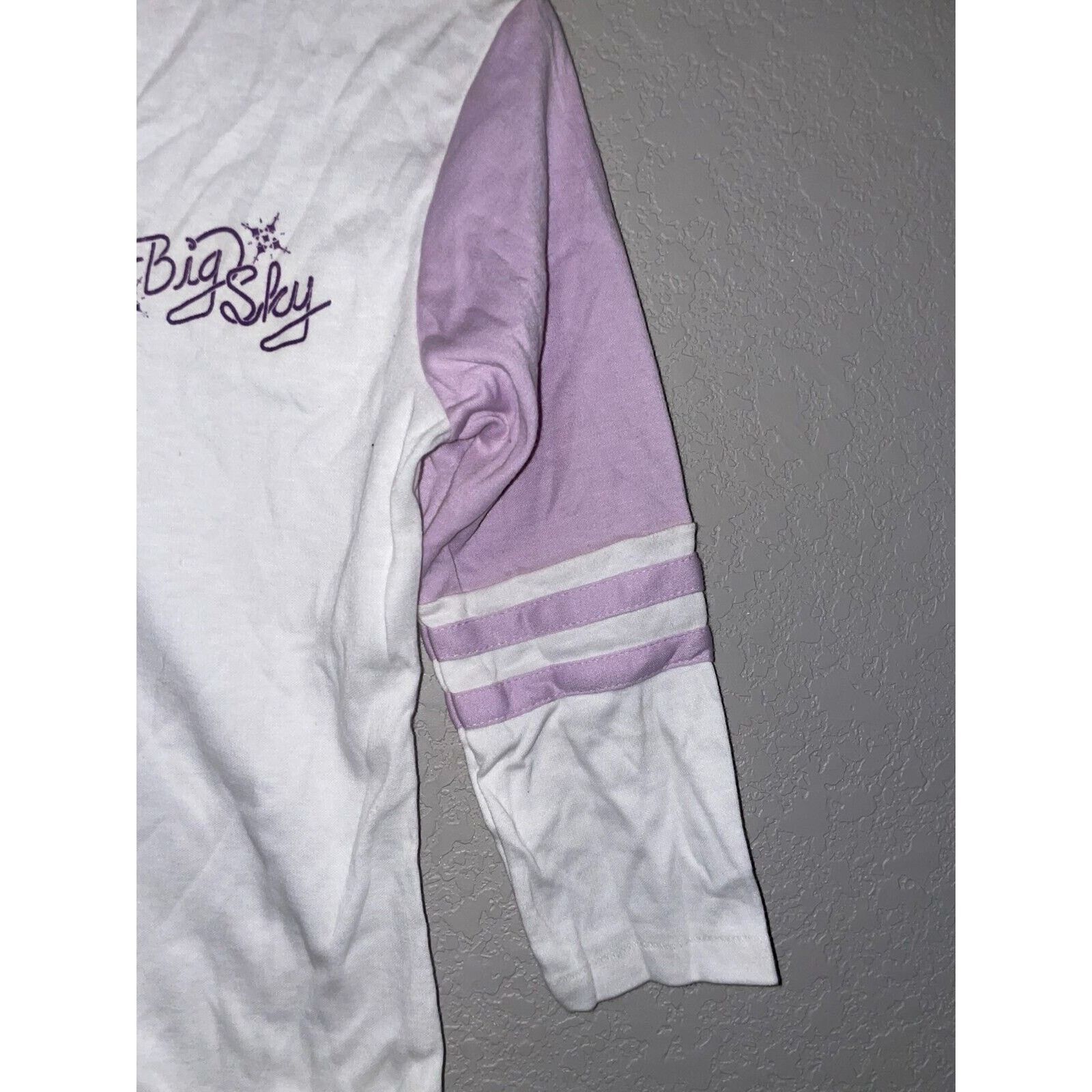 Vintage Vintage Womens Ski Big Sky Shirt Montana Tee Top Le Riche Size M / US 6-8 / IT 42-44 - 3 Thumbnail
