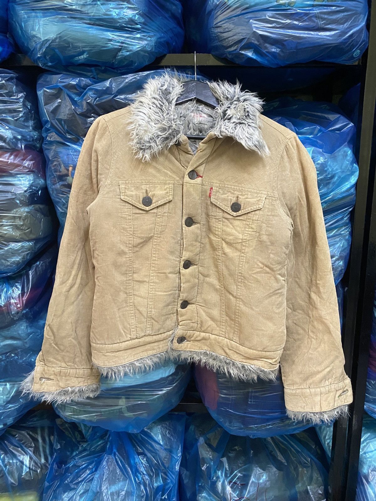 Levi's Vintage Redloop Faux Shearling Corduroy Sherpa Trucker Size M / US 6-8 / IT 42-44 - 1 Thumbnail