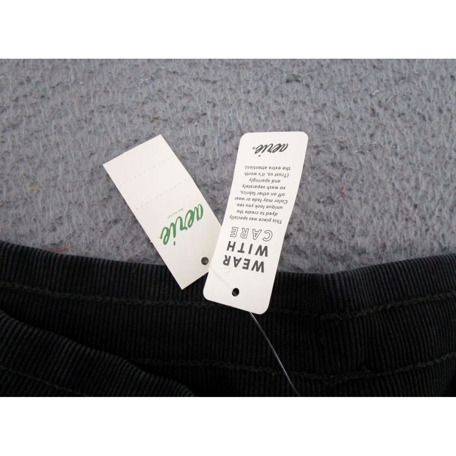 Vintage Aerie Wide Leg Sweatpants Womens L Black Pull On Lounge Athleisure NEW Size 36" / US 14 / IT 50 - 4 Thumbnail