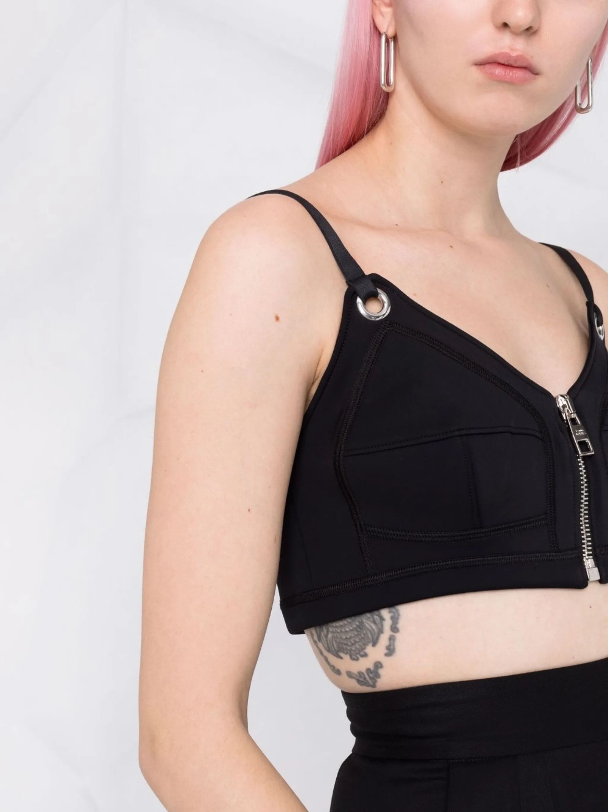 Alexander McQueen o1y0325 Bustier Top in Black Size XL / US 12-14 / IT 48-50 - 3 Thumbnail