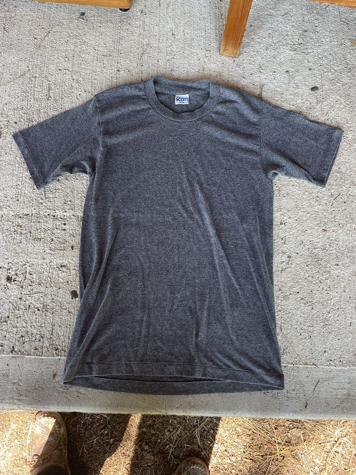 Vintage VINTAGE 80s Stanfield's Scots Blank Grey T-Shirt. Size US M / EU 48-50 / 2 - 1 Thumbnail