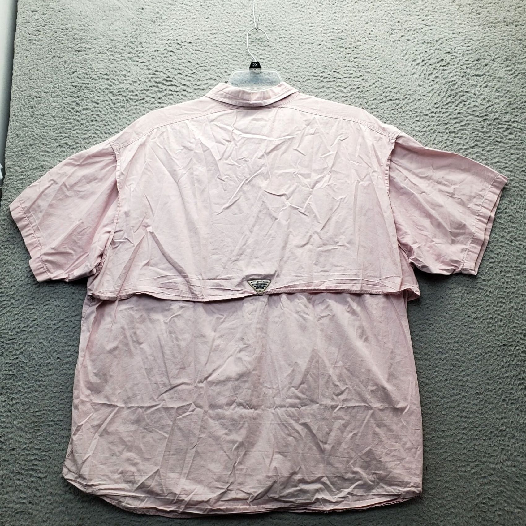 Pinko Columbia Fishing Shirt Men 2XL Pink Detail Pocket Button-Up Collar Short Sleeve Shirt Size US XXL / EU 58 / 5 - 2 Thumbnail