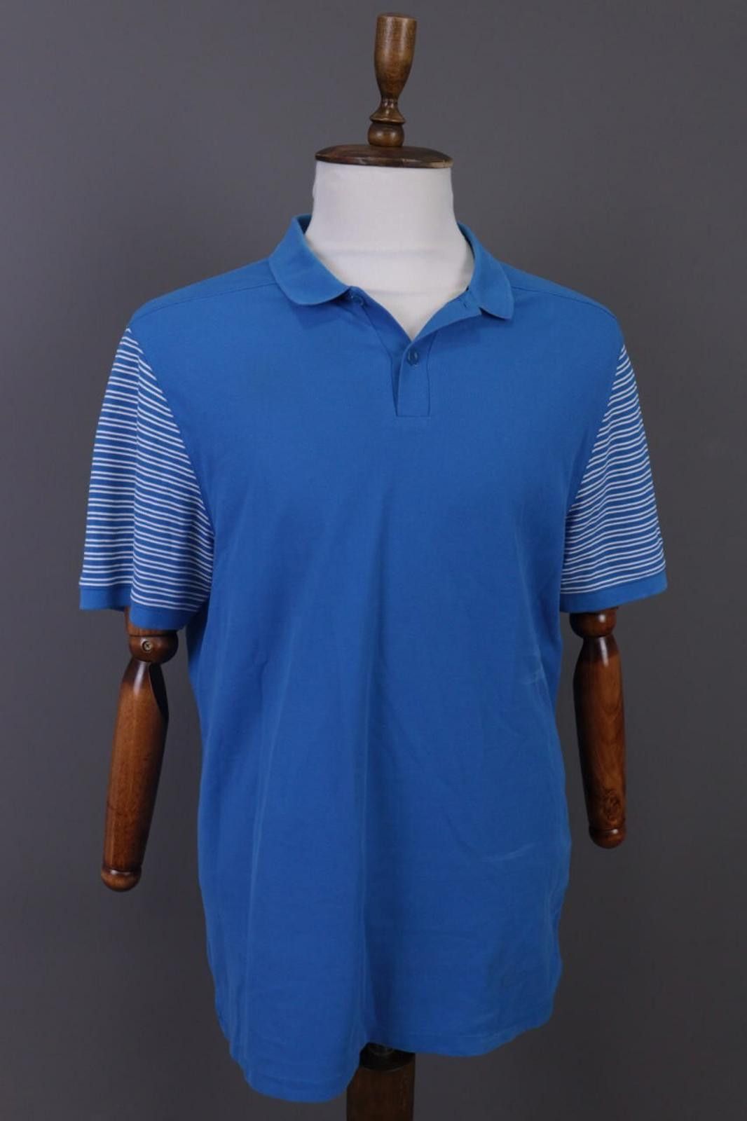Nike Nike Golf Dri Fit Blue Striped Tennis Polo Shirt Size L Size US L / EU 52-54 / 3 - 1 Thumbnail