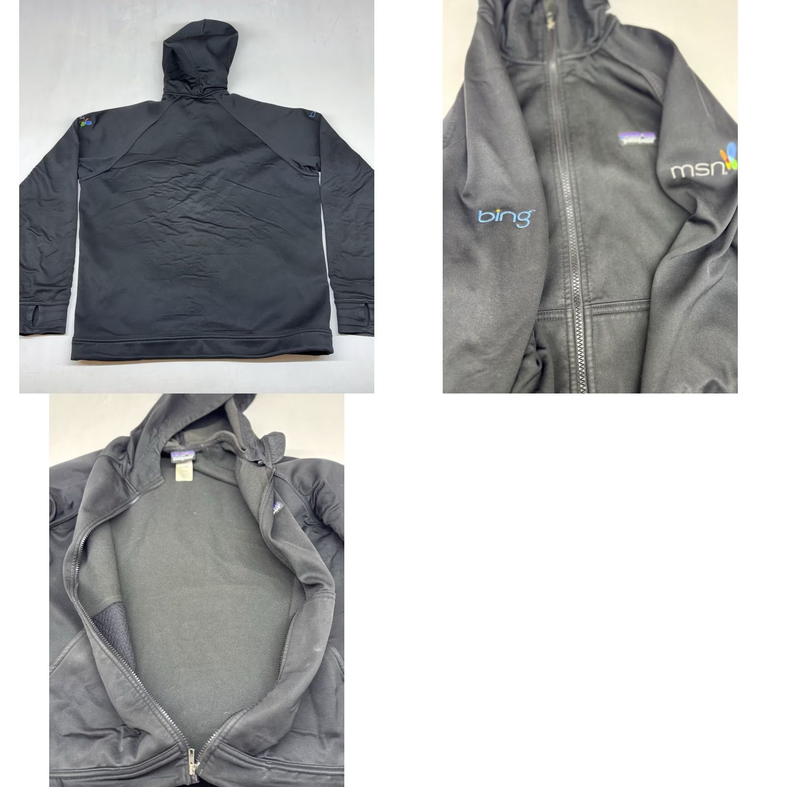 Patagonia VINTAGE Patagonia Jacket Mens M Black Full Zip Hooded Microsoft Branding Logo Size US M / EU 48-50 / 2 - 8 Thumbnail