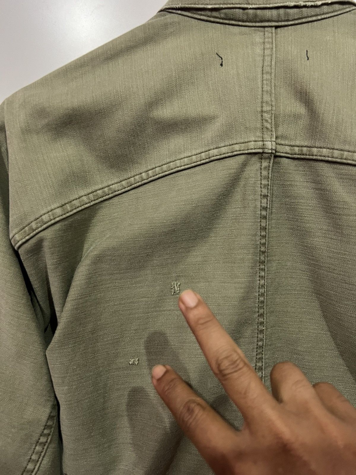 Japanese Brand 🔥 AP STUDIO POPLIN OLIVE TRUCKER TYPE-2 JACKET Size US M / EU 48-50 / 2 - 10 Thumbnail