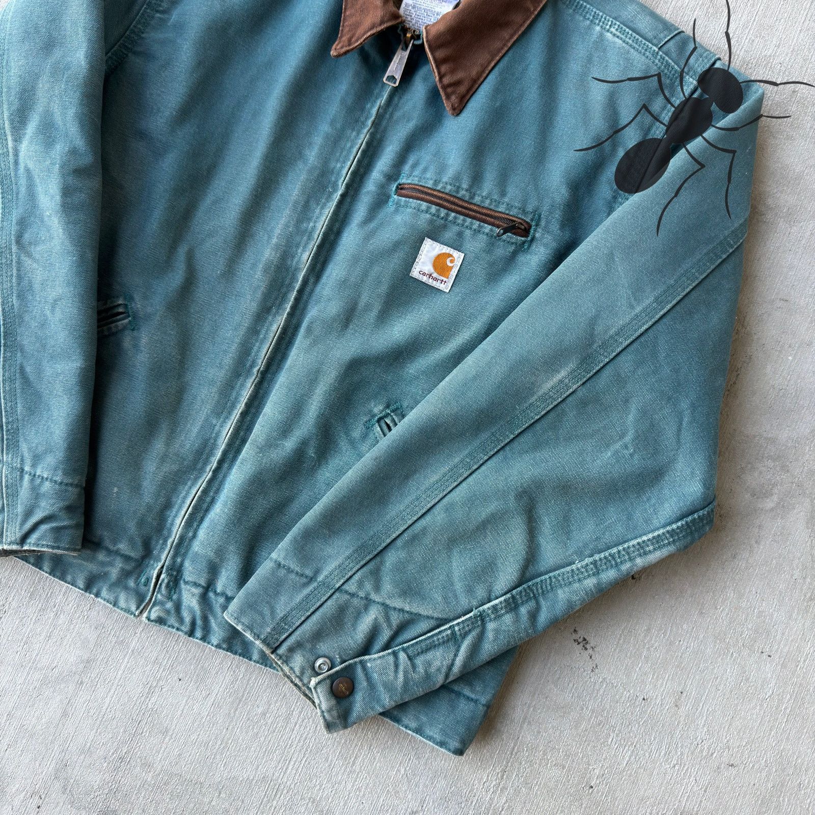 Carhartt × Vintage Carhartt WJ097 DTL green Detroit WOMENS work wear jacket Size US M / EU 48-50 / 2 - 4 Thumbnail