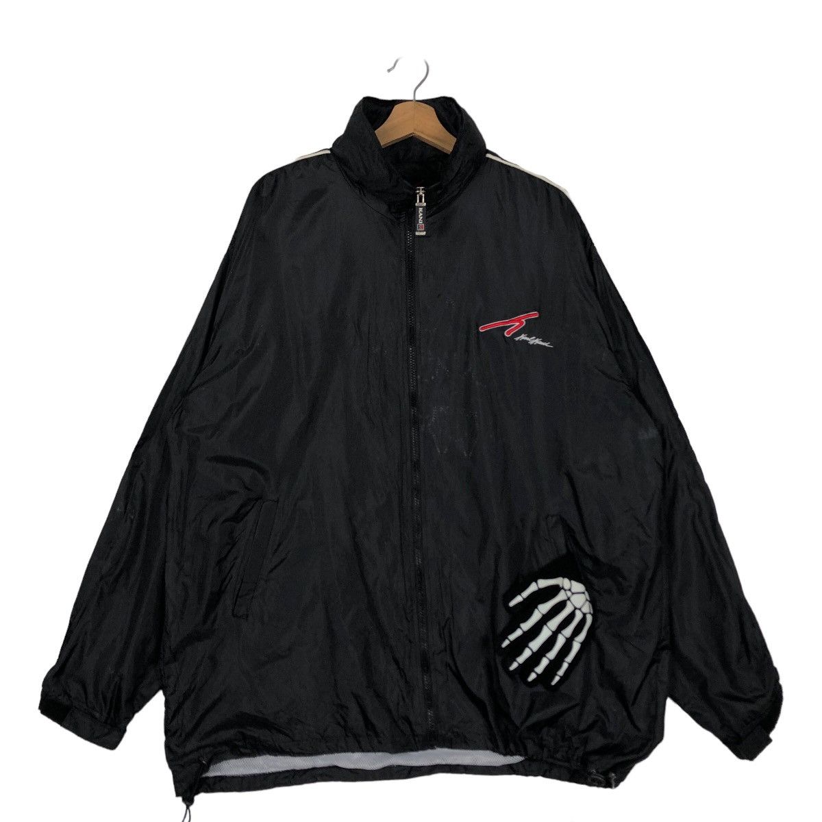Japanese Brand 🔥90’s Vintage Zipper Jacket Karl Kani Big Logo Striped Size US XL / EU 56 / 4 - 2 Thumbnail