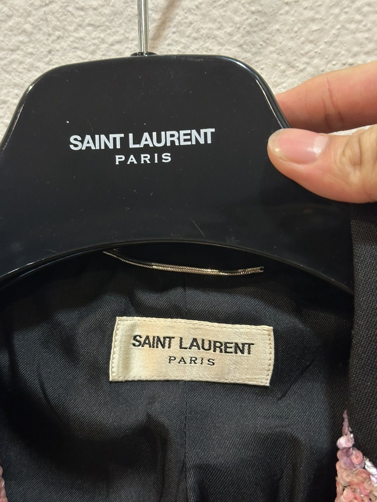Saint Laurent Paris SS16 Sequin Palm Tree Lapel Blazer 46 Size 46R - 4 Thumbnail