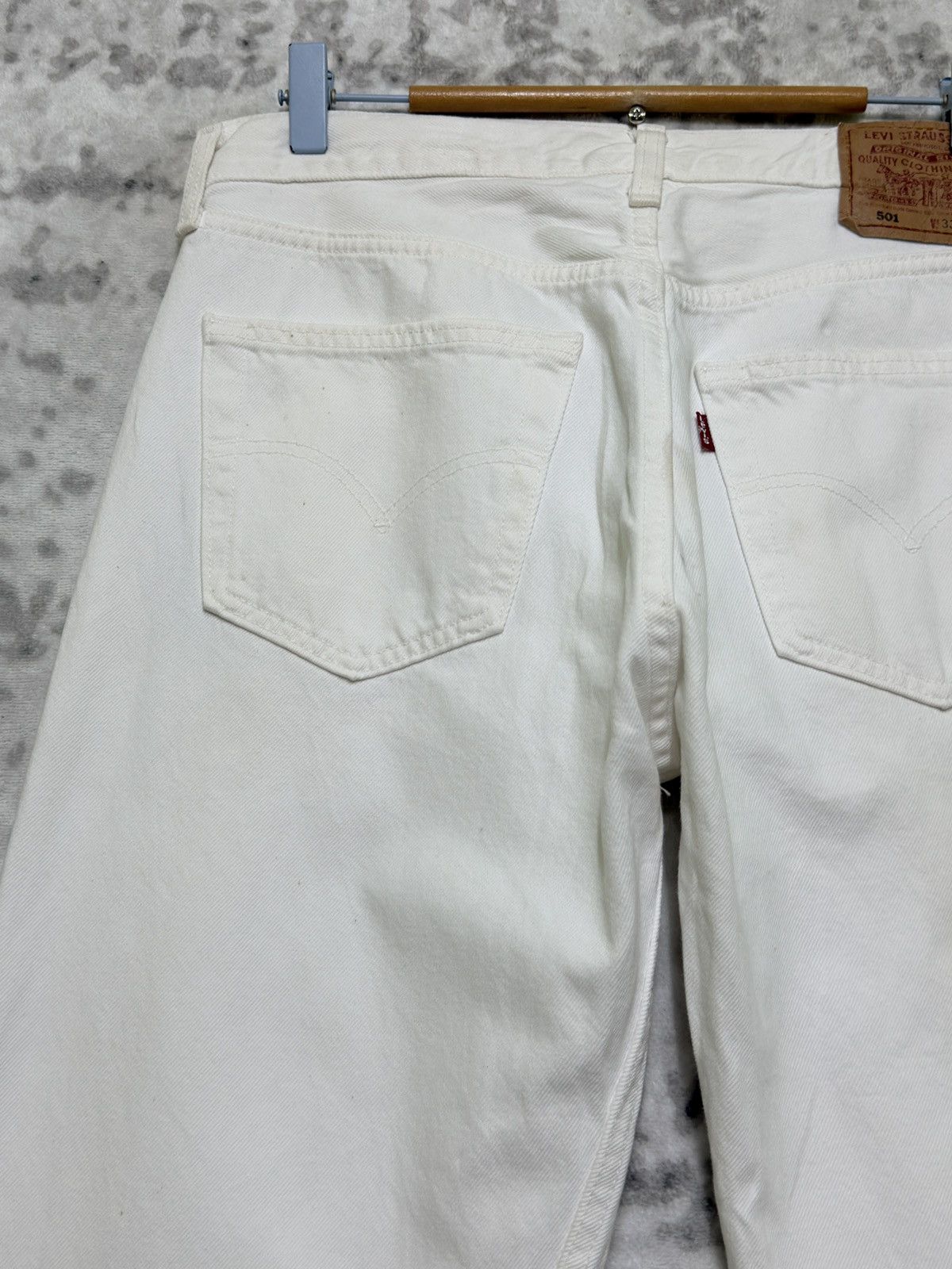 Levi's Levi’s 501 Original White Straight Leg Button Fly Denim Size US 31 - 10 Thumbnail