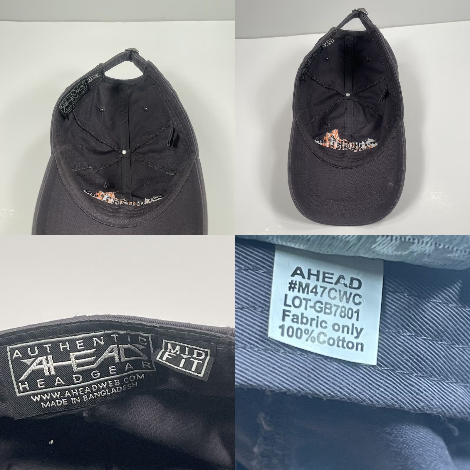 Vintage Ahead Hat Adult Adjustable StrapBack Baseball Cap Gray Tough Mudder Embroidered Size ONE SIZE - 8 Thumbnail