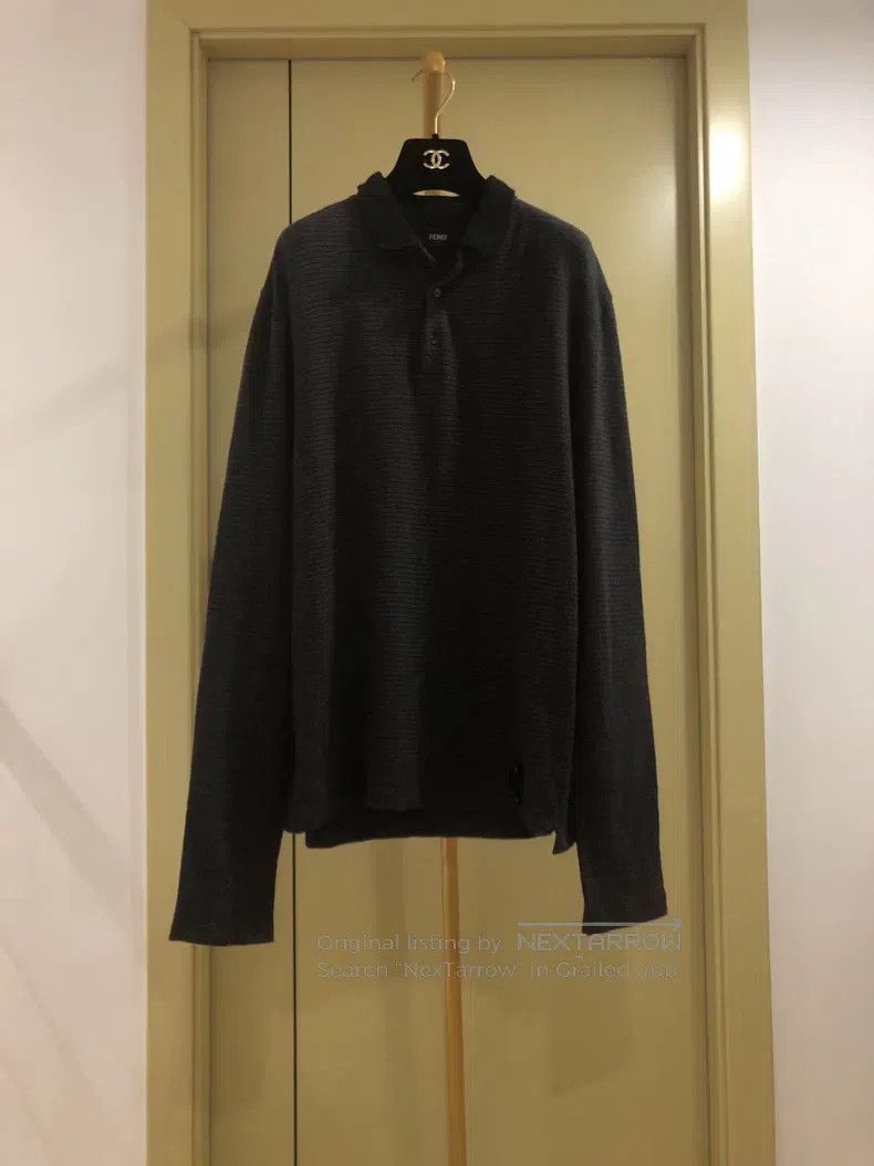 Fendi Fendi Logo Knit Long Sleeve Top Size US L / EU 52-54 / 3 - 1 Thumbnail