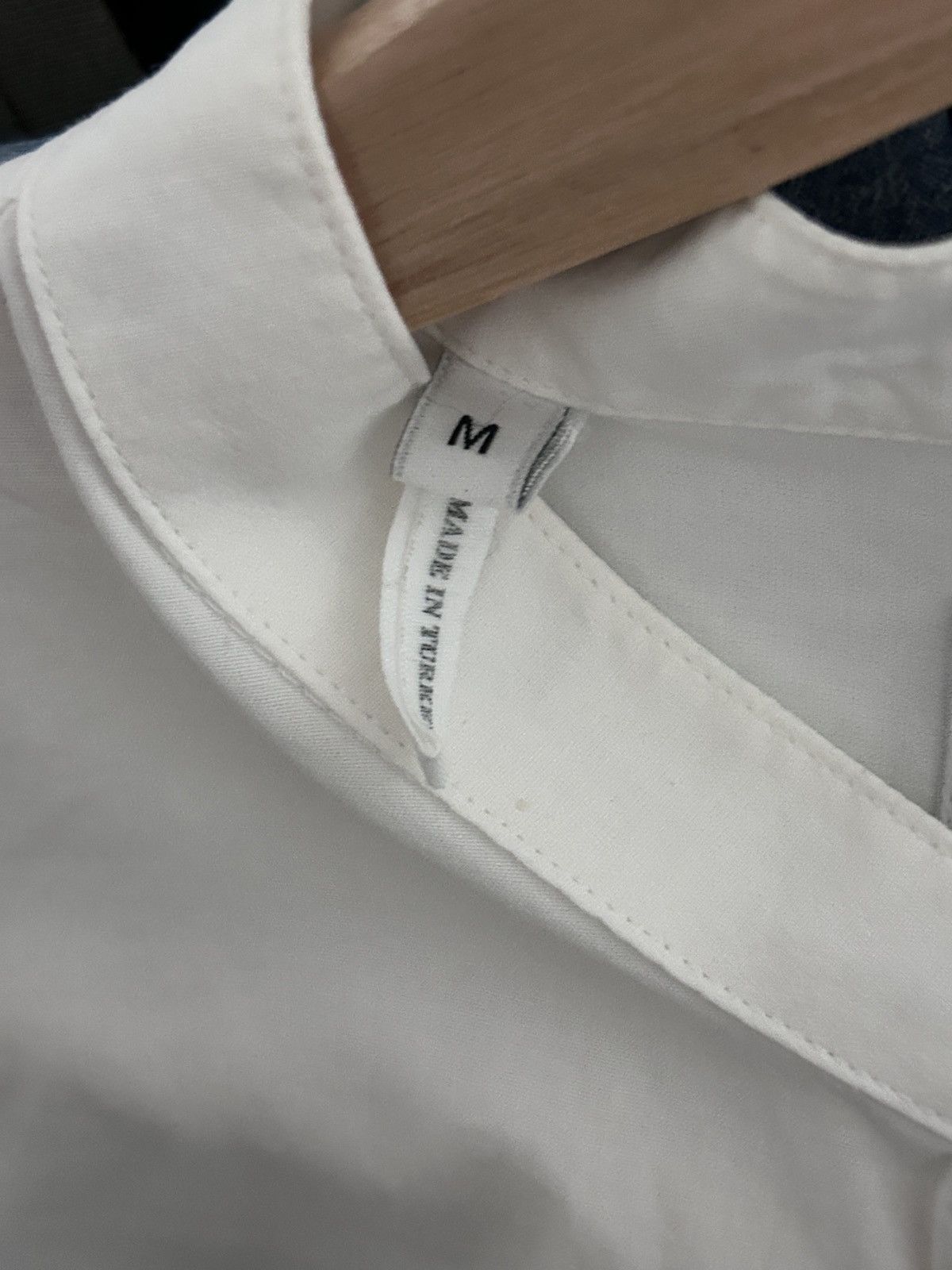 Sandro Collarless Long Sleeve Shirt 100% COTTON M Size US M / EU 48-50 / 2 - 6 Thumbnail