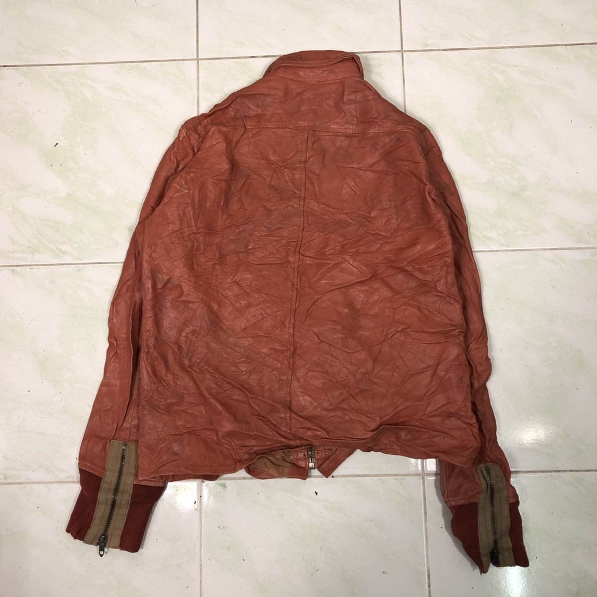 Issey Miyake 📌Vintage Biker Leather Jacket Design Works Japan Size US M / EU 48-50 / 2 - 2 Thumbnail