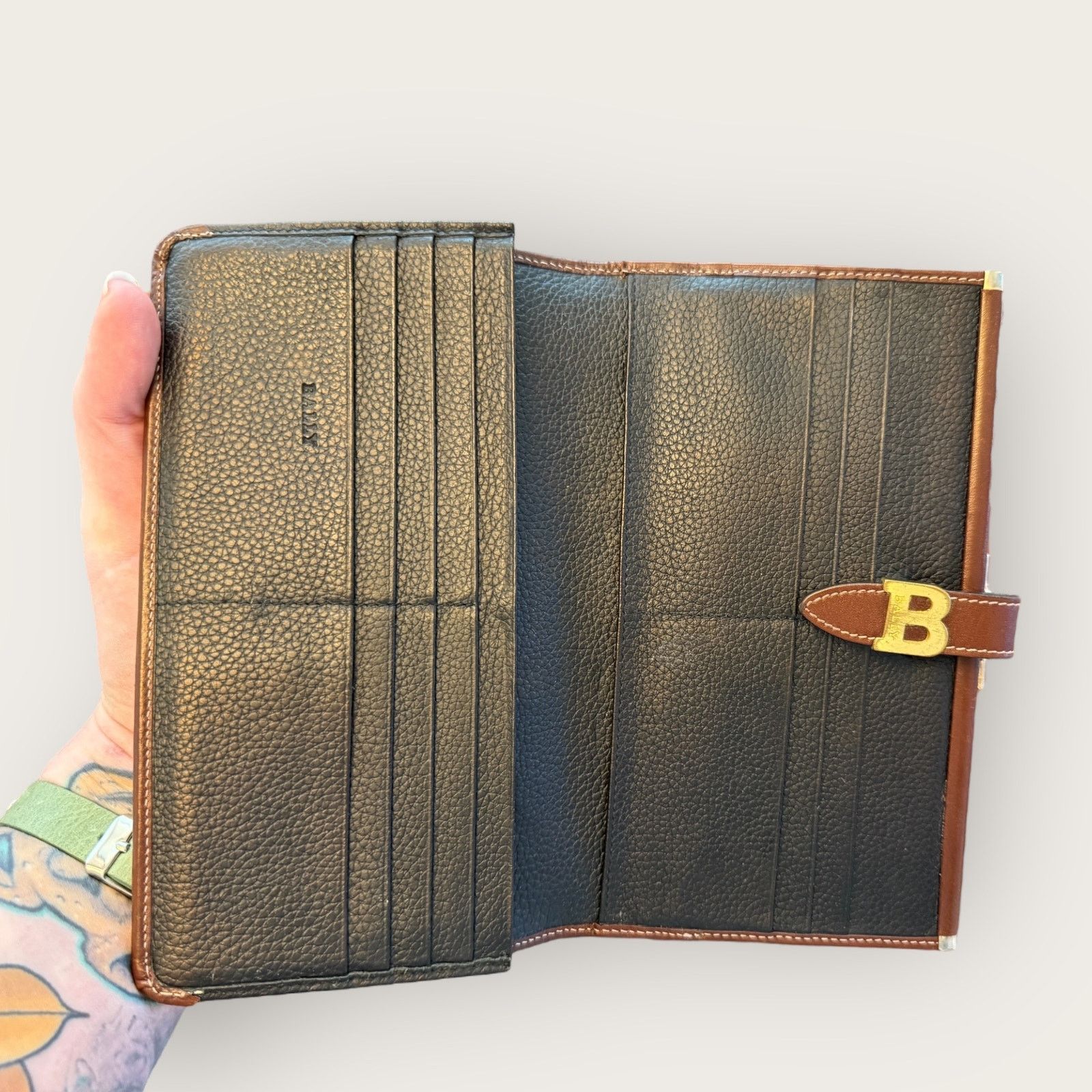 Bally Rare Vintage Bally Kisslock Woven Leather Wallet Size ONE SIZE - 4 Thumbnail