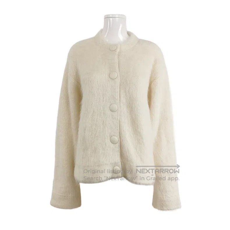 Jil Sander Jil Sander size 38 Ivory Alpaca Knit Cardigan Size M / US 6-8 / IT 42-44 - 1 Thumbnail