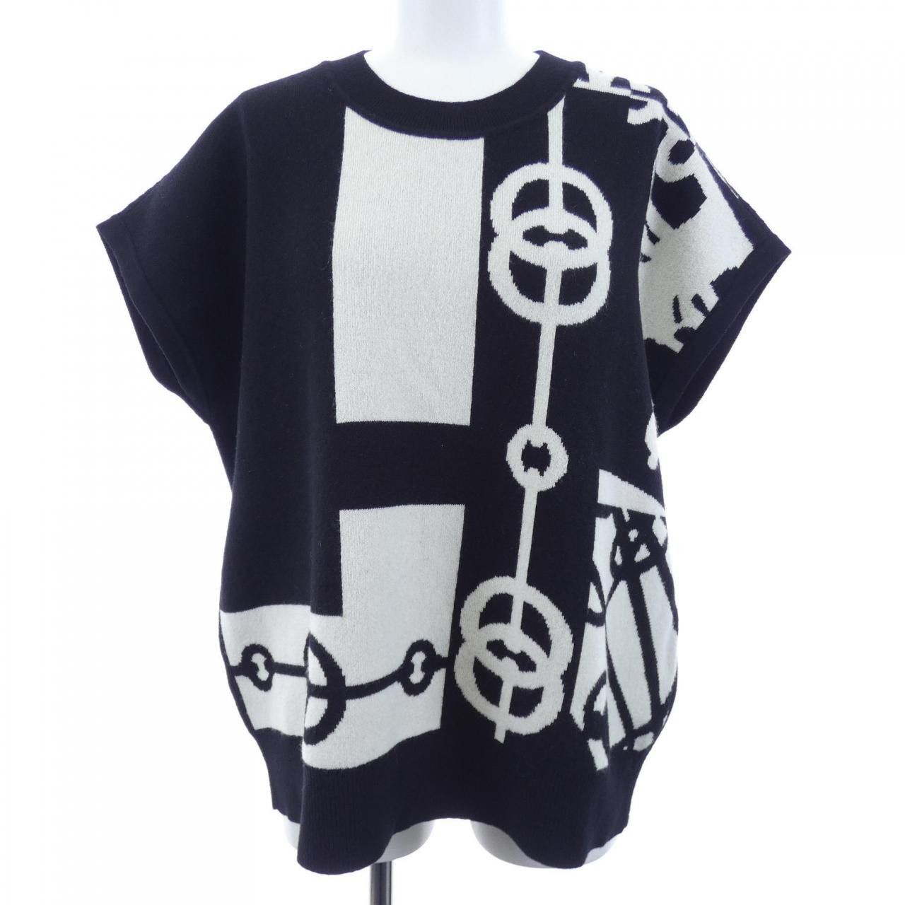 Hermes Hermes Hermes CLIQUETIS Cashmere Vest Textile Tops DUTY FREE for USA Size ONE SIZE - 1 Thumbnail