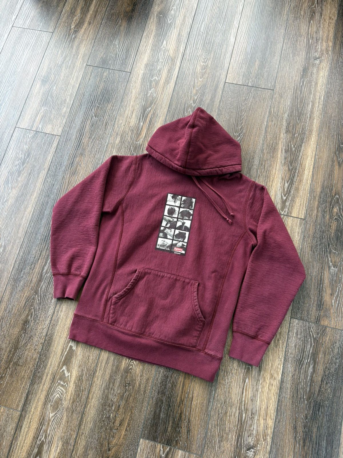 Supreme Sumo Haircut Hoodie FW16 Burgundy