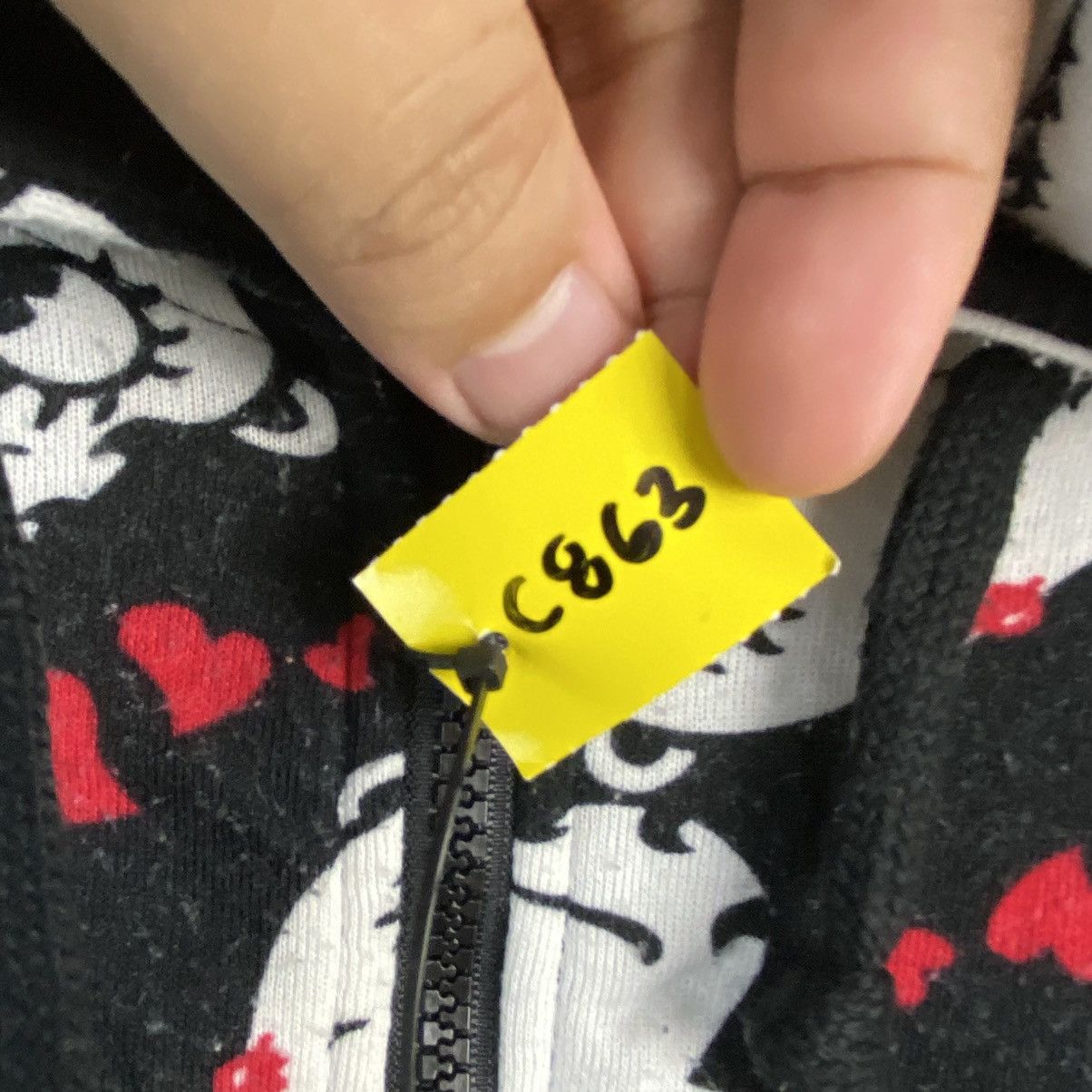 Japanese Brand DL Betty Boop full print Black Hoodie #C863 Size US XL / EU 56 / 4 - 10 Thumbnail