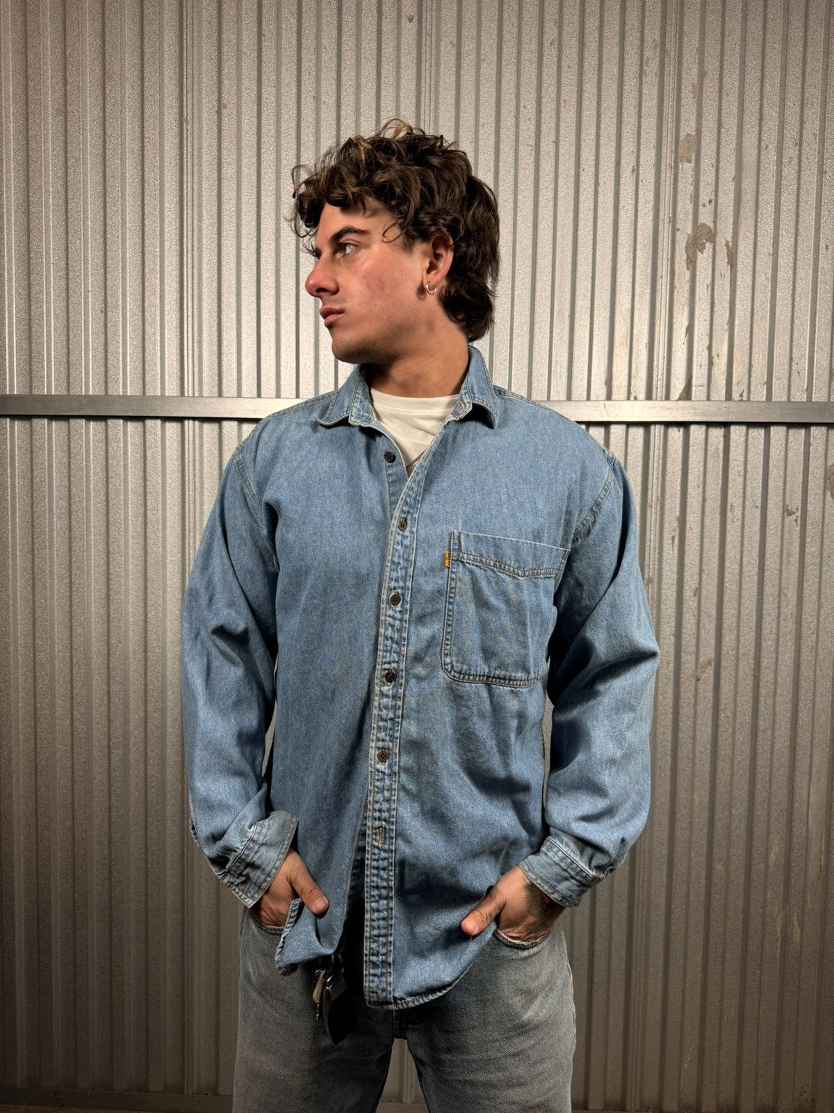 DenimTears×Levi's Peace Patchwork Shirt DENIM TEARS × Levi's Denim Tears x Levis Peace Patchwork Button Up