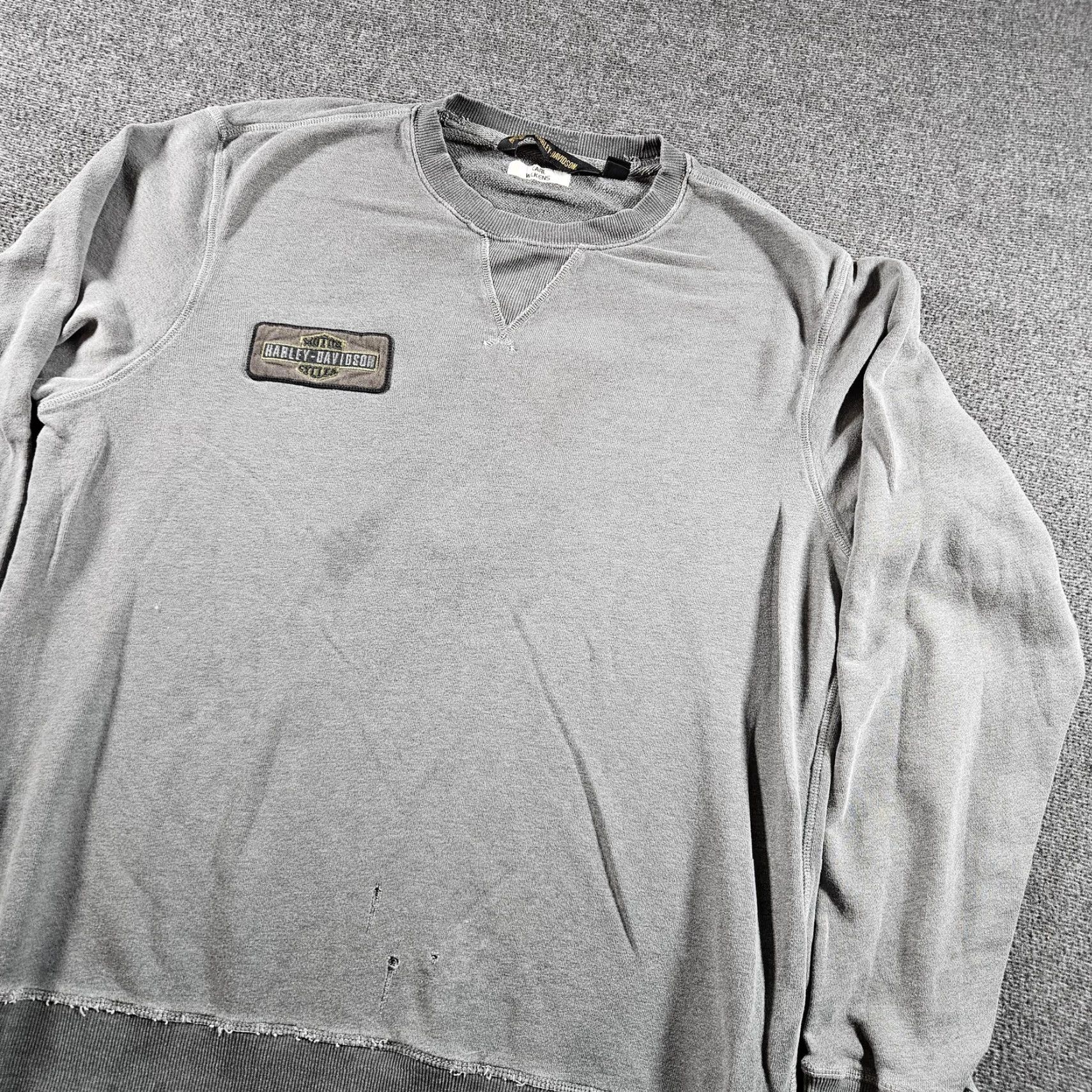 Harley Davidson Harley-Davidson Sweatshirt Mens XL Gray Fleece Crewneck Eagle Motorcycle Biker Graphic Print Embroidered Logo Crew Neck Long Sleeve Pullover Size US XL / EU 56 / 4 - 5 Thumbnail