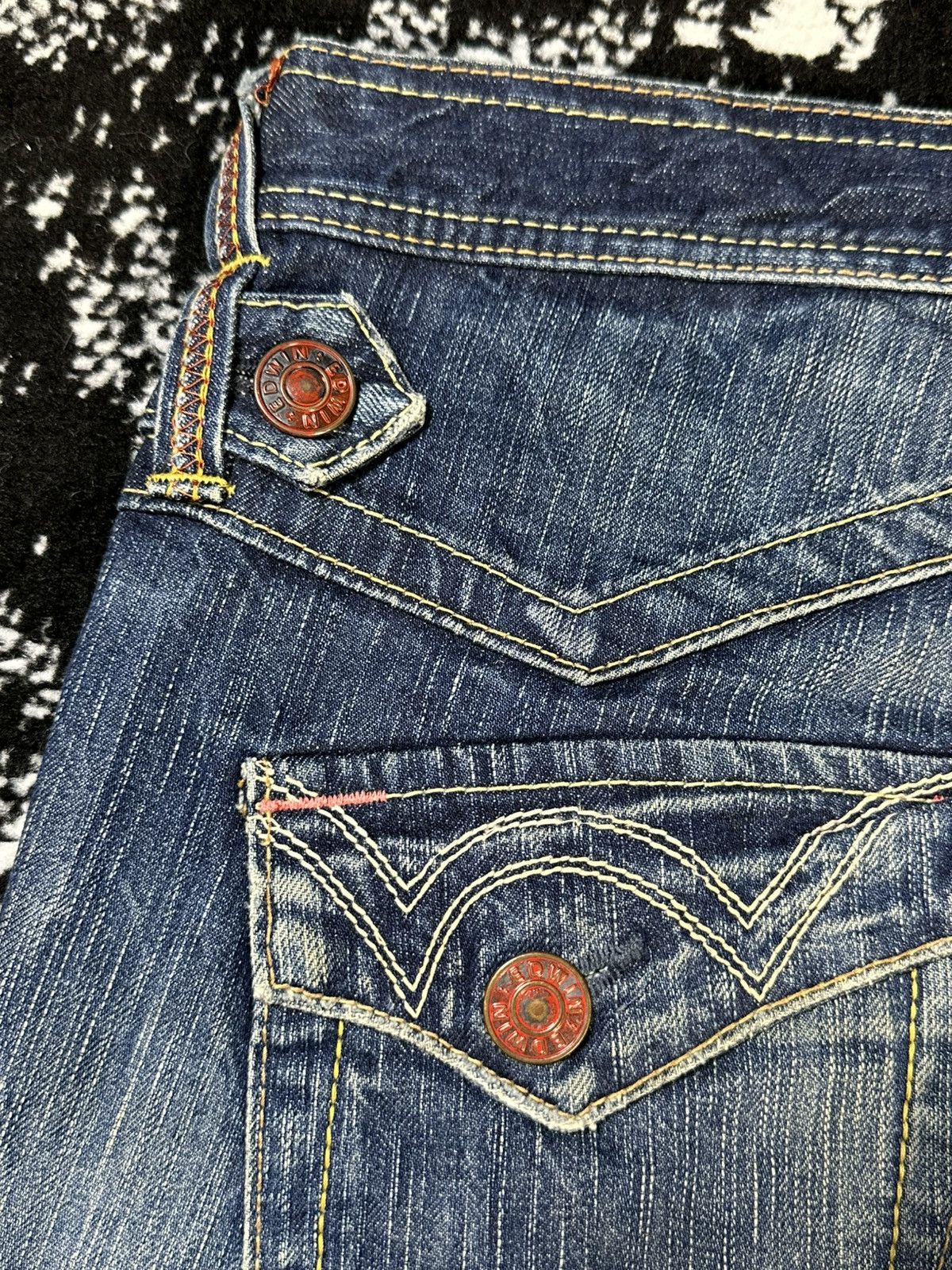 Hysteric Glamour Flare Edwin Blue Trip 503 Washed Denim Size US 28 / EU 44 - 14 Thumbnail