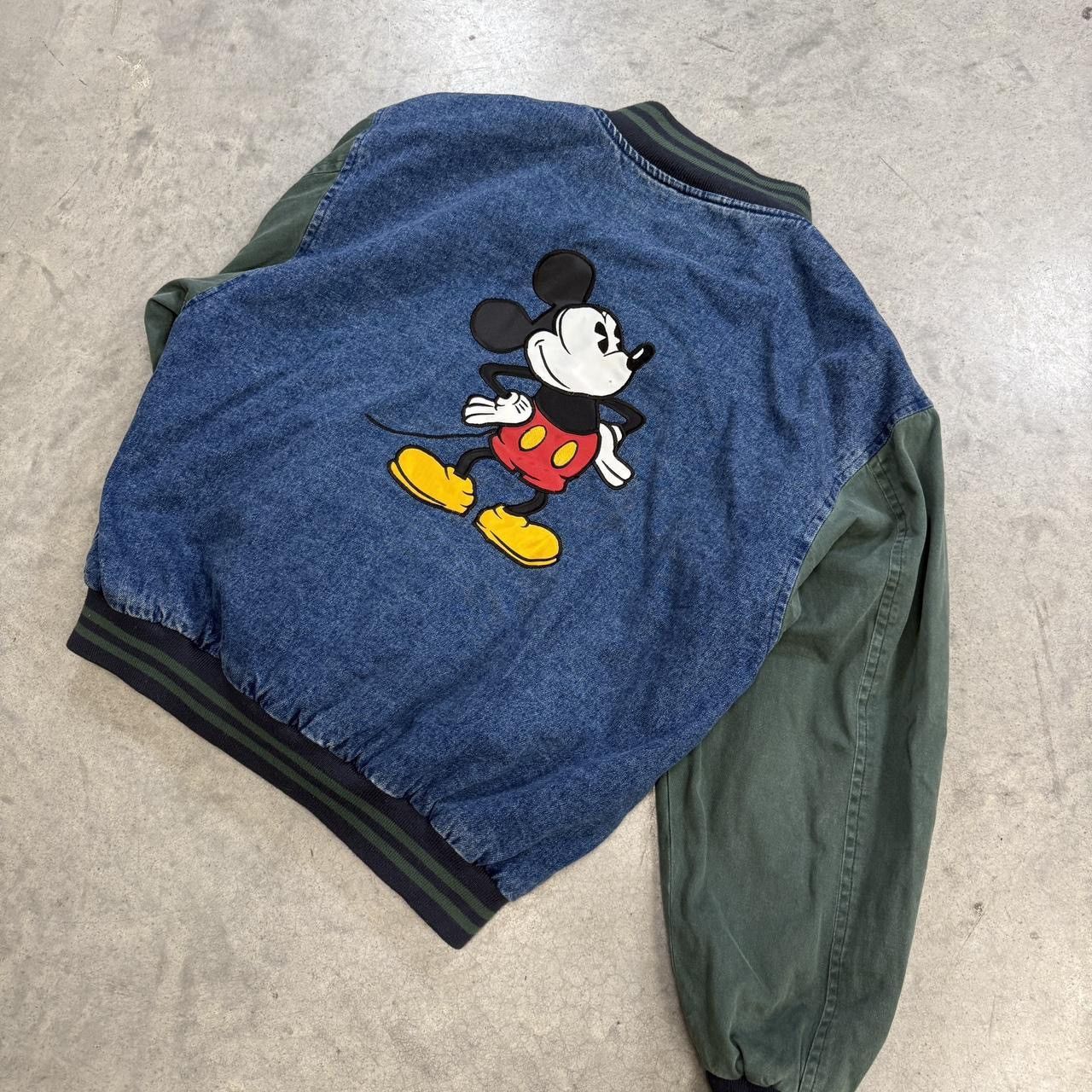 Disney Vintage Mickey Mouse denim varsity jacket Size US L / EU 52-54 / 3 - 5 Thumbnail