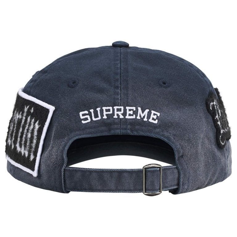 Supreme Supreme City Patches 6-Panel Logo Navy Hat Adjustable Strap Size ONE SIZE - 4 Thumbnail