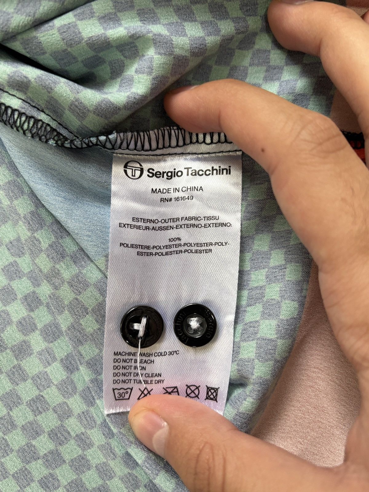 Sergio Tacchini Sergio Tacchini Camp Collar Shirt Colorblock Geometric Print Size US L / EU 52-54 / 3 - 5 Thumbnail