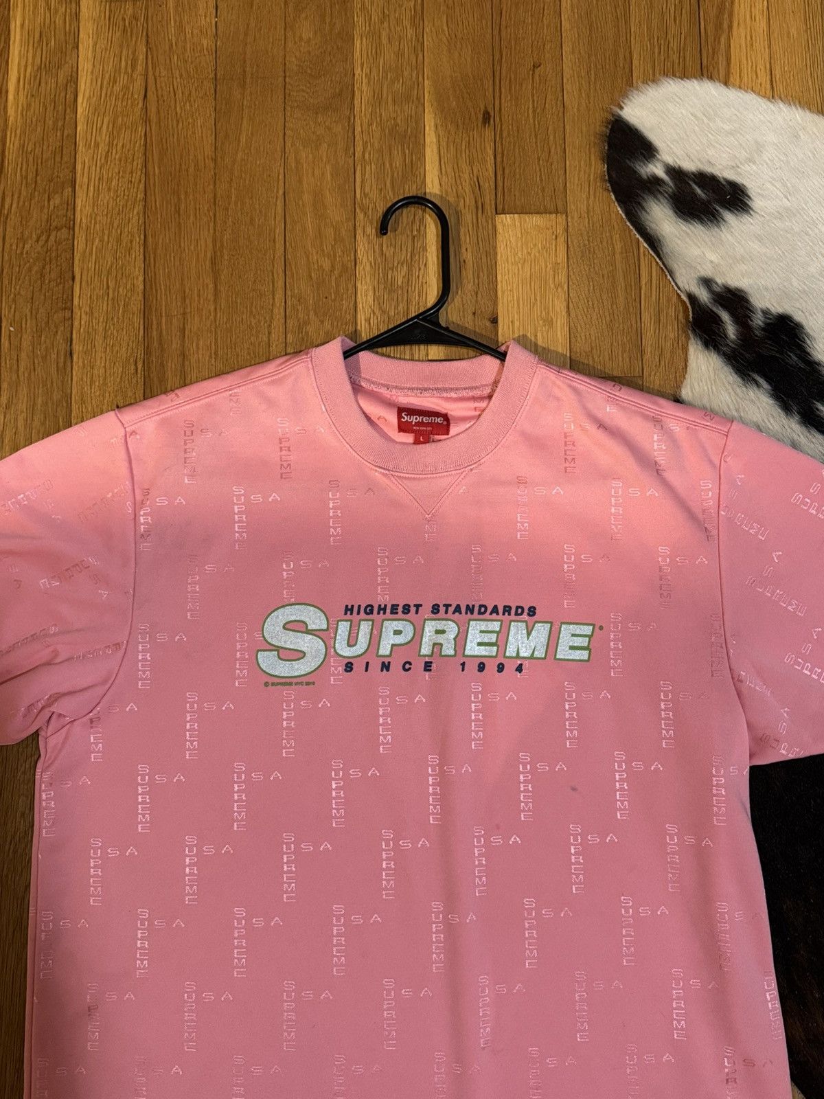 Supreme Pink Supreme 2019 Jersey Shirt Size US L / EU 52-54 / 3 - 8 Thumbnail